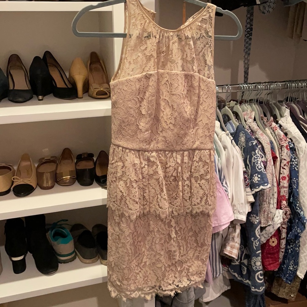 Milly nude lace dress size 2